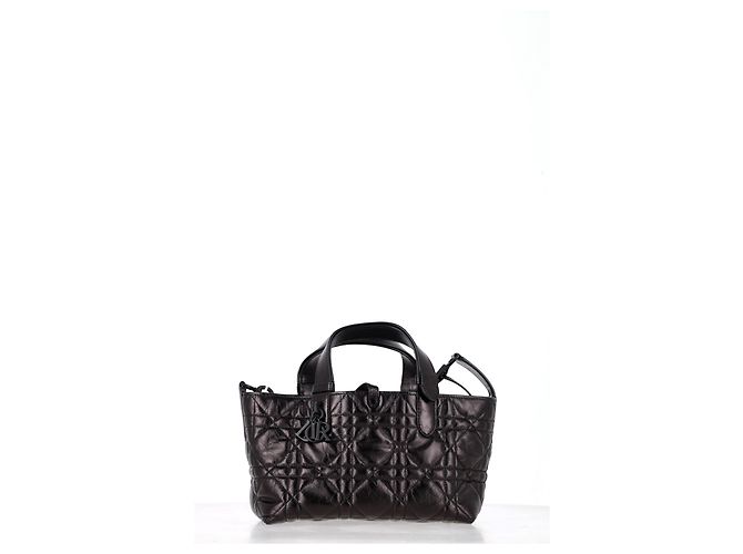 Sac à main Dior Small Toujours Macrocannage en cuir noir - vue 11