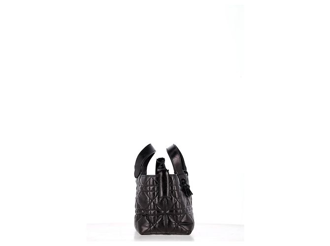 Sac à main Dior Small Toujours Macrocannage en cuir noir - vue 12