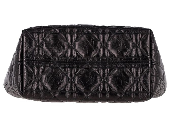 Sac à main Dior Small Toujours Macrocannage en cuir noir - vue 4