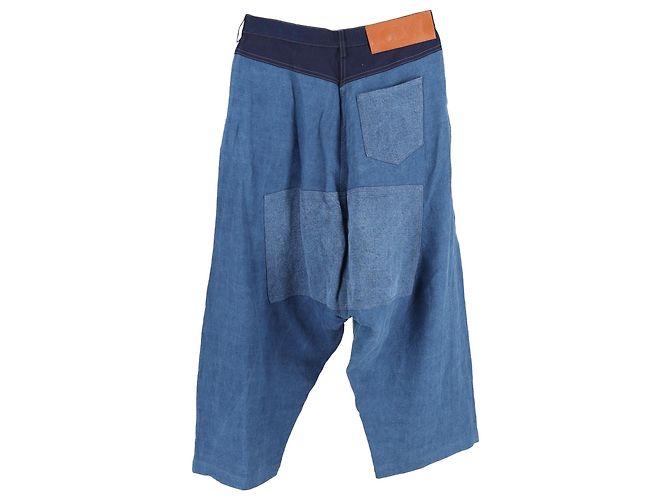 Jeans plissados de cintura alta Loewe em denim azul Azul claro - vista 2