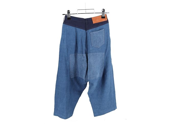 Jeans plissados de cintura alta Loewe em denim azul Azul claro - vista 5