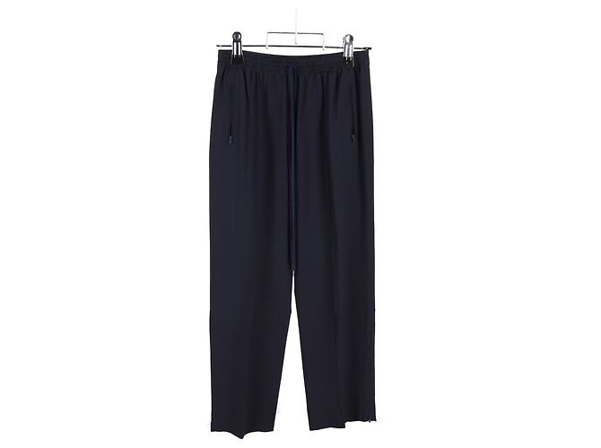 Pantalones con cordón Chloé en poliéster azul marino - vista 4
