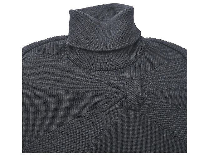 RED Valentino Rollkragen-Cape-Pullover aus schwarzer Viskose - Ansicht 5