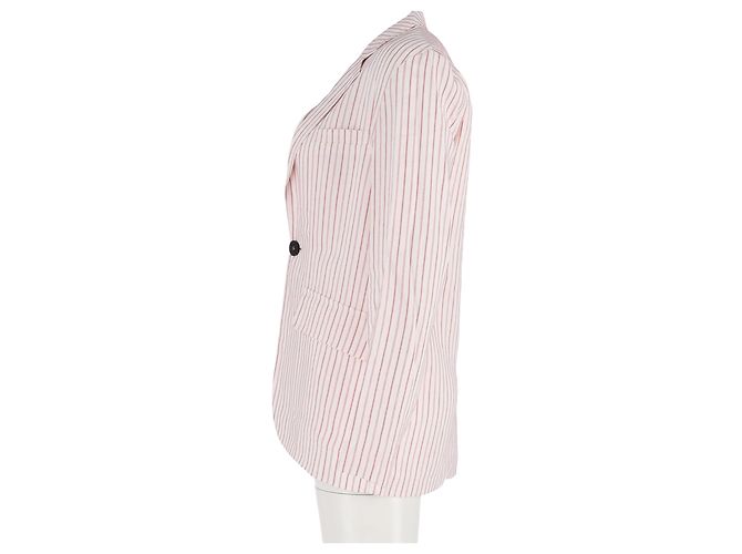 Blazer Woven Leto a Rayas de Vanessa Bruno en Lino Blanco - vista 5