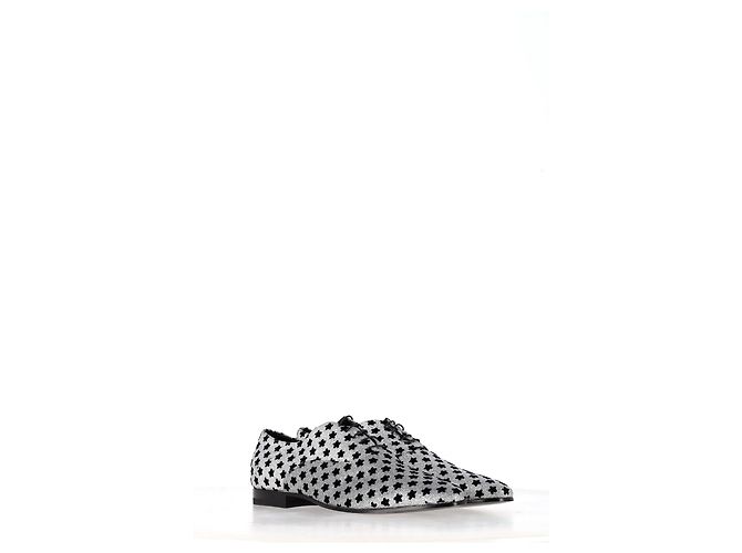 Oxfords con estampado de estrellas de Saint Laurent en purpurina plateada - vista 10