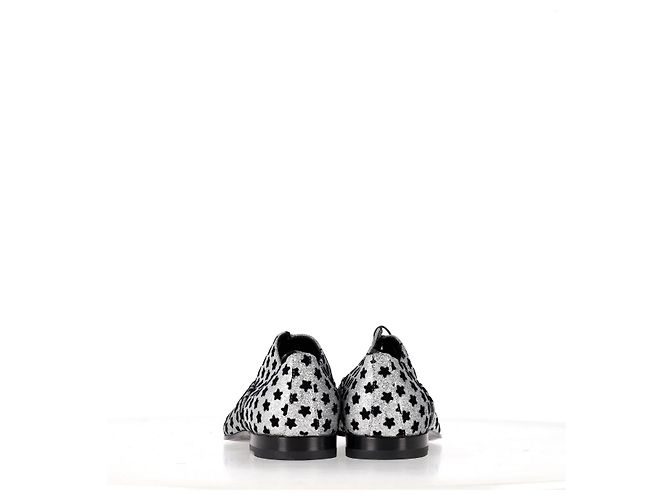 Oxfords con estampado de estrellas de Saint Laurent en purpurina plateada - vista 11
