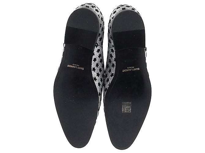 Oxfords con estampado de estrellas de Saint Laurent en purpurina plateada - vista 6