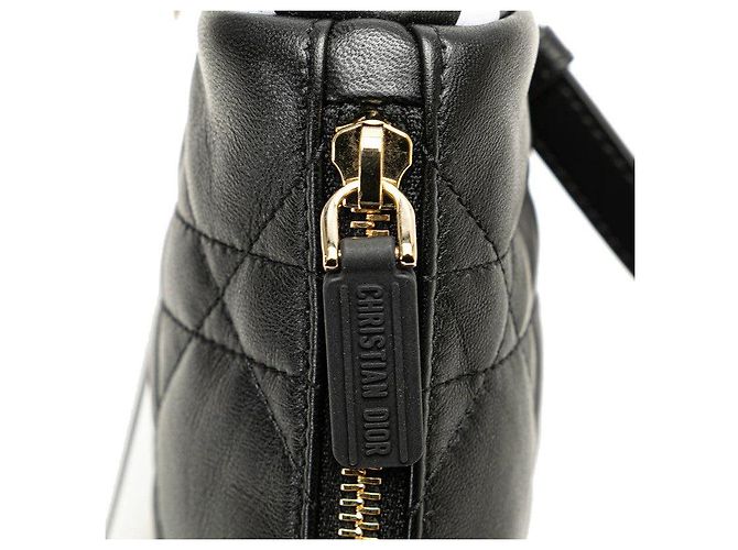 Christian Dior Borsa 2 in 1 Dior Vibe Cannage in pelle Nero - vista 6