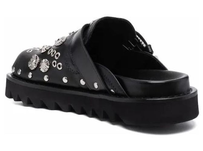 Metallische Mules Toga Pulla Schwarz - Ansicht 3
