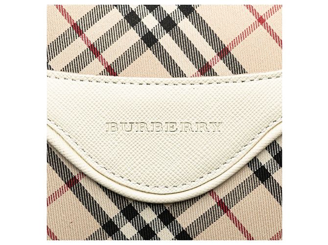 Borsa a tracolla Burberry Beige Nova Check Canvas - vista 6