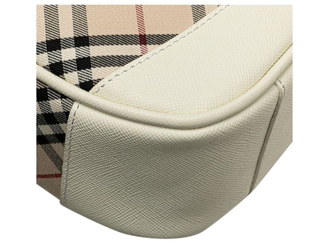 Borsa a tracolla Burberry Beige Nova Check Canvas - vista 9