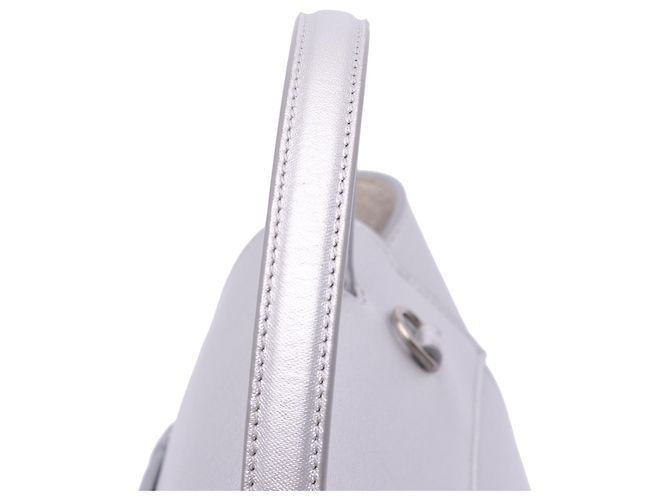 Belt Bag Céline Borsa a cintura in pelle di vitello laminata argento Celine - vista 11