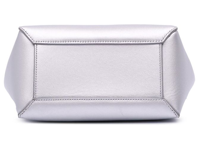 Belt Bag Céline Borsa a cintura in pelle di vitello laminata argento Celine - vista 3