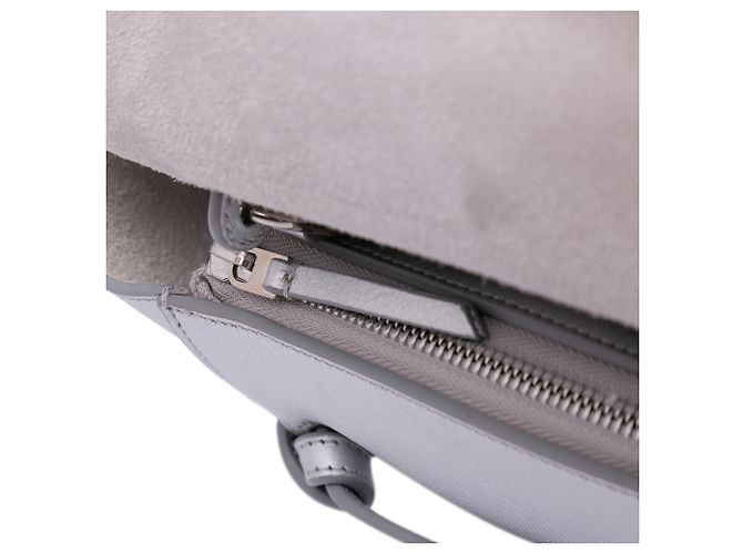 Belt Bag Céline Borsa a cintura in pelle di vitello laminata argento Celine - vista 7