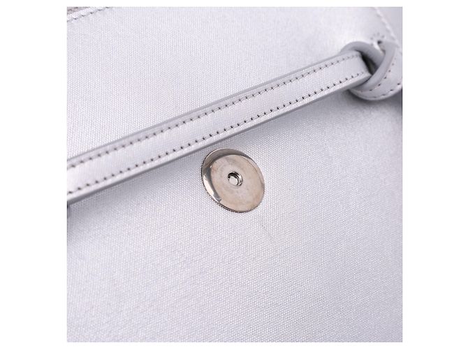 Belt Bag Céline Borsa a cintura in pelle di vitello laminata argento Celine - vista 8