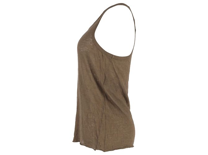 Haider Ackermann Tank Top in Brown Cotton Red - view 2