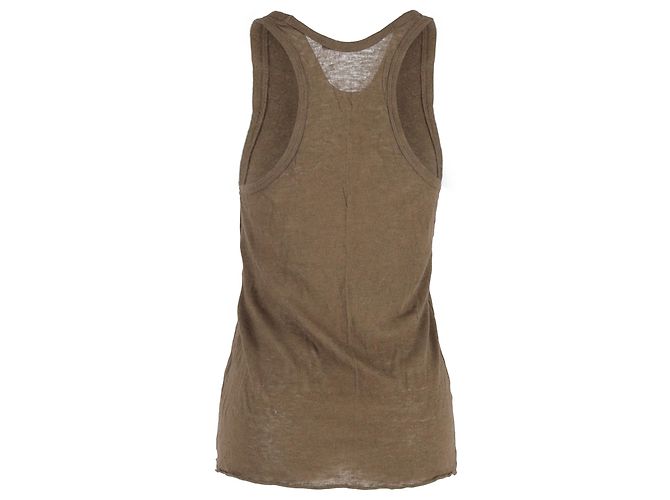 Haider Ackermann Tank Top in Brown Cotton Red - view 3