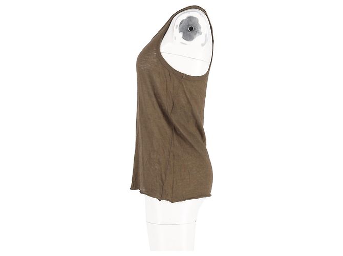 Haider Ackermann Tank Top in Brown Cotton Red - view 5