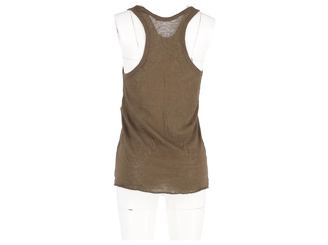 Haider Ackermann Tank Top in Brown Cotton Red - view 6