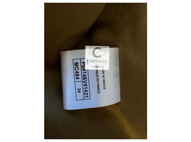 Chanel Abrigo de tweed beige con cinta 34 FR - vista 17