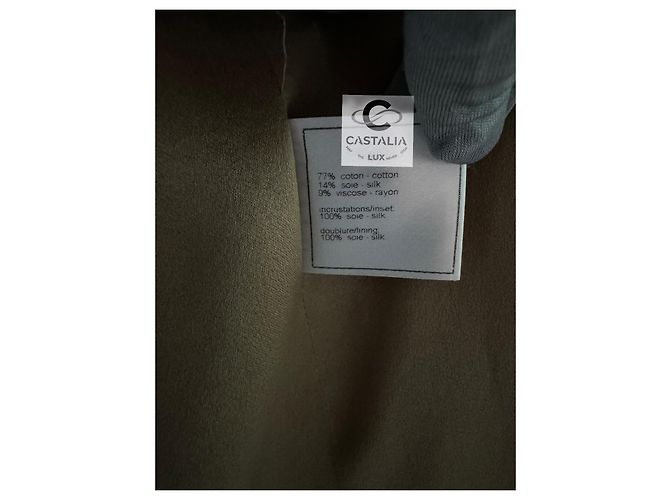 Chanel Trench em tweed pied-de-poule Connoisseurs Gem 2005 36 FR Caqui - vista 19