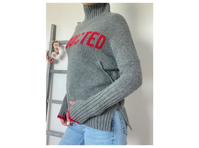 Zadig & Voltaire Jersey de lana merino gris - vista 3