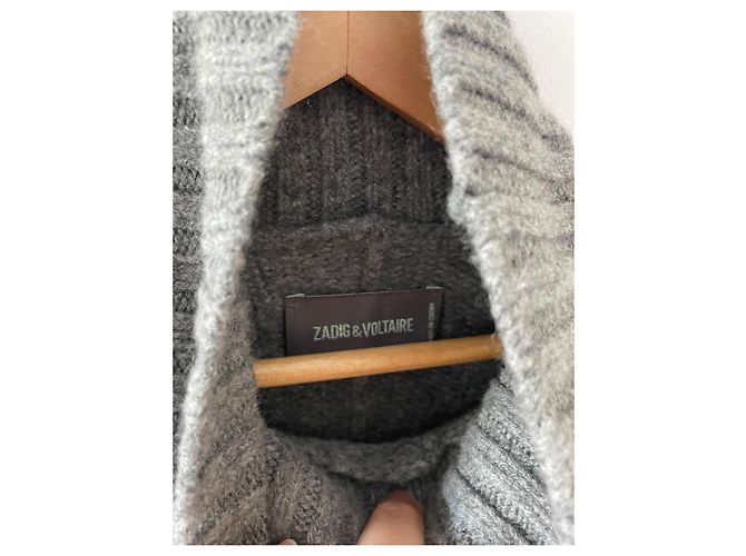 Zadig & Voltaire Jersey de lana merino gris - vista 5