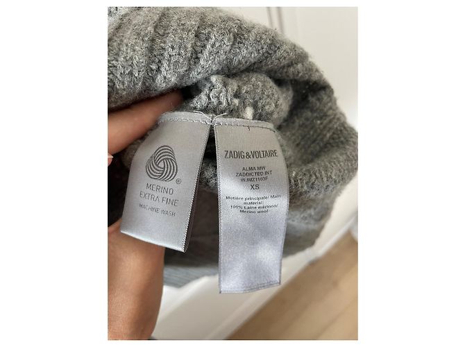 Zadig & Voltaire Jersey de lana merino gris - vista 6