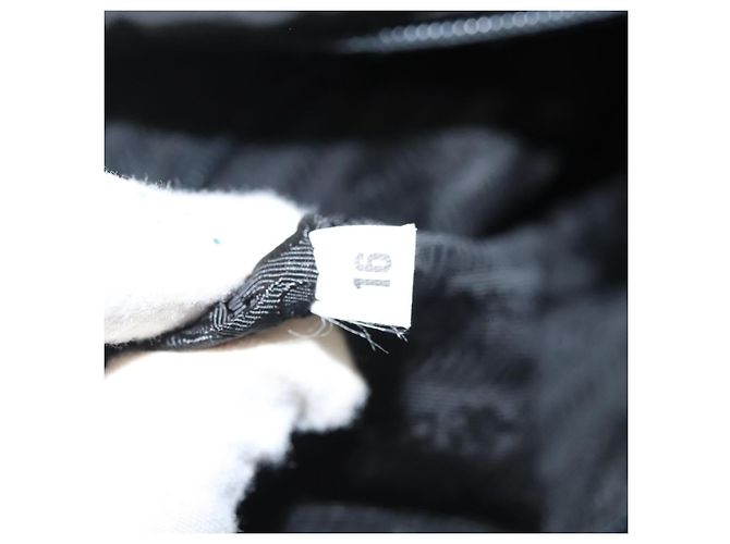 Borsa a spalla PRADA in nylon nero argento autentica bs26020 - vista 12