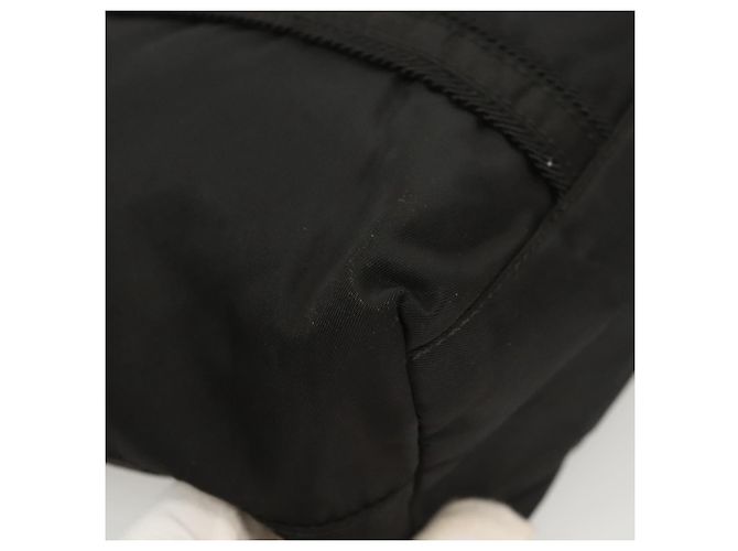Borsa a spalla PRADA in nylon nero argento autentica bs26020 - vista 15