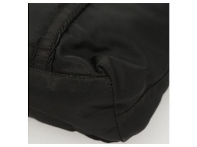 Borsa a spalla PRADA in nylon nero argento autentica bs26020 - vista 16