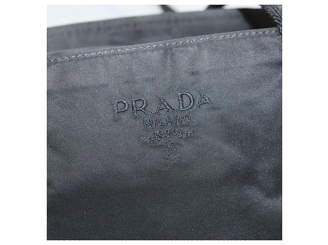 Borsa a spalla PRADA in nylon nero argento autentica bs26020 - vista 17