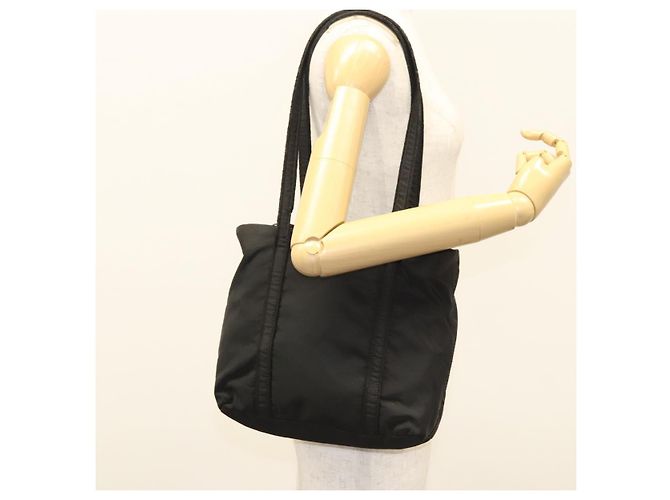 Borsa a spalla PRADA in nylon nero argento autentica bs26020 - vista 23