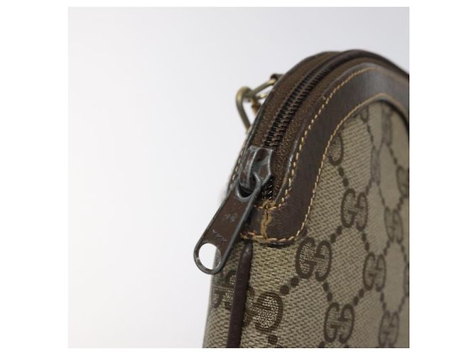 Bolsa de ombro GUCCI GG Supreme Web Sherry Line PVC Bege 904 02 047 Auth ep9173 Dourado - vista 10