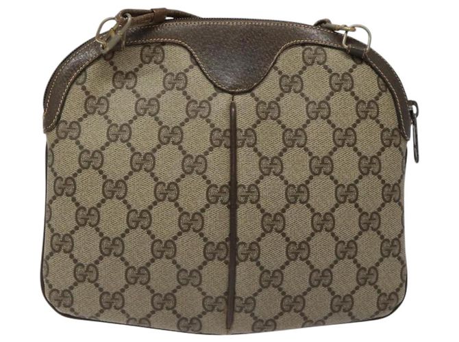Bolsa de ombro GUCCI GG Supreme Web Sherry Line PVC Bege 904 02 047 Auth ep9173 Dourado - vista 2