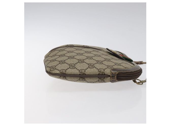 Bolsa de ombro GUCCI GG Supreme Web Sherry Line PVC Bege 904 02 047 Auth ep9173 Dourado - vista 3