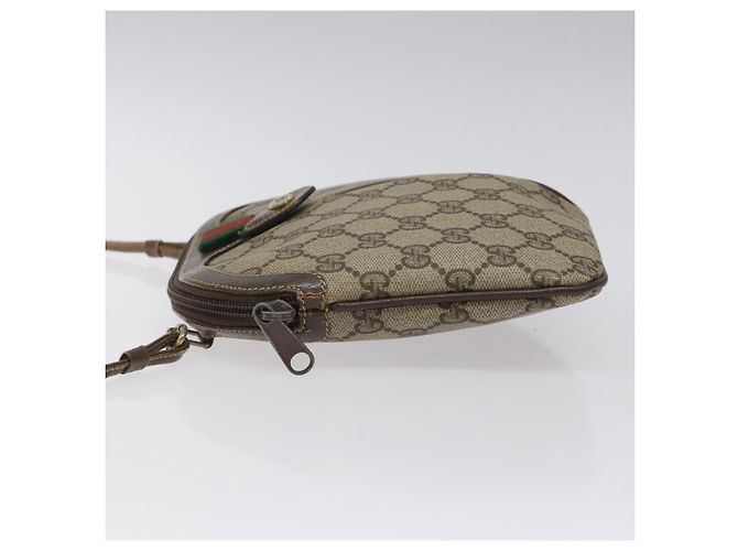 Bolsa de ombro GUCCI GG Supreme Web Sherry Line PVC Bege 904 02 047 Auth ep9173 Dourado - vista 4