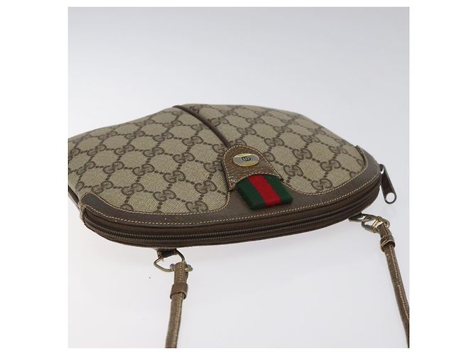 Bolsa de ombro GUCCI GG Supreme Web Sherry Line PVC Bege 904 02 047 Auth ep9173 Dourado - vista 6