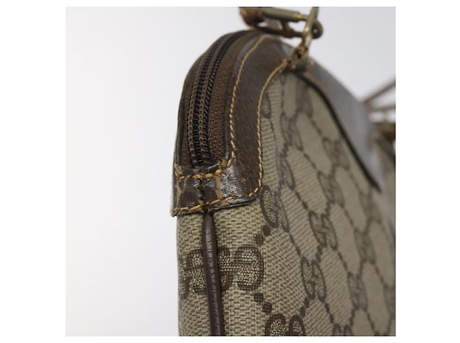 Bolsa de ombro GUCCI GG Supreme Web Sherry Line PVC Bege 904 02 047 Auth ep9173 Dourado - vista 9