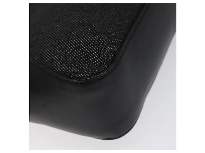 Borsa a mano in tela nera della linea Sherry di GUCCI 73984 Auth SW831 Nero - vista 16