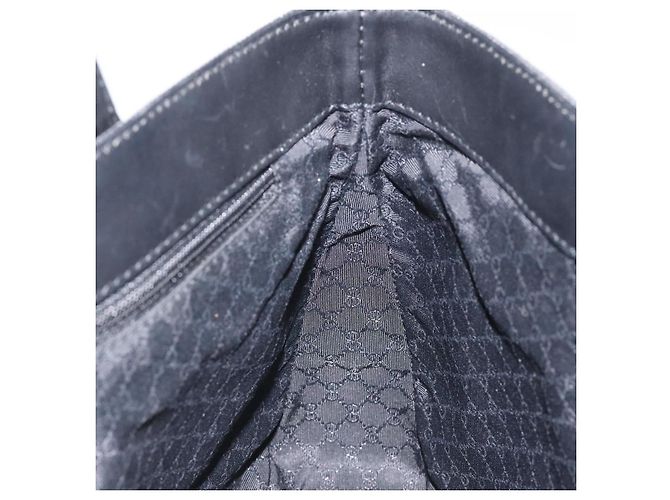 Borsa a mano in tela nera della linea Sherry di GUCCI 73984 Auth SW831 Nero - vista 18