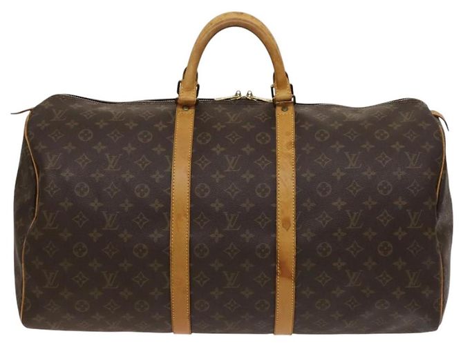 LOUIS VUITTON Monogram Keepall 55 Borsa Boston M41424 LV Auth 123412 Monogramma - vista 13