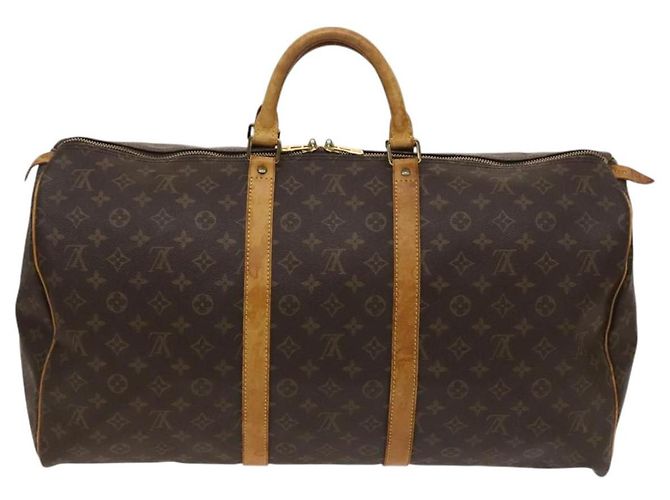 LOUIS VUITTON Monogram Keepall 55 Borsa Boston M41424 LV Auth 123412 Monogramma - vista 2