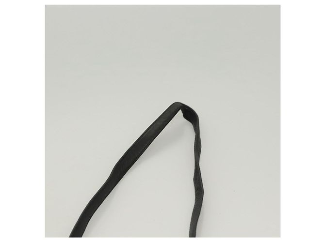 BALLY Bolsa de Ombro de Couro Preta Dourada Auth 124841 Preto Dourado - vista 14