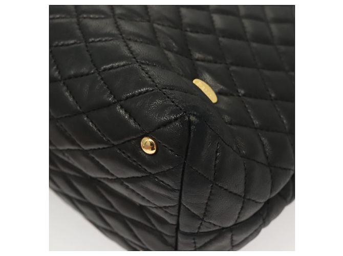 BALLY Bolsa de Ombro de Couro Preta Dourada Auth 124841 Preto Dourado - vista 15