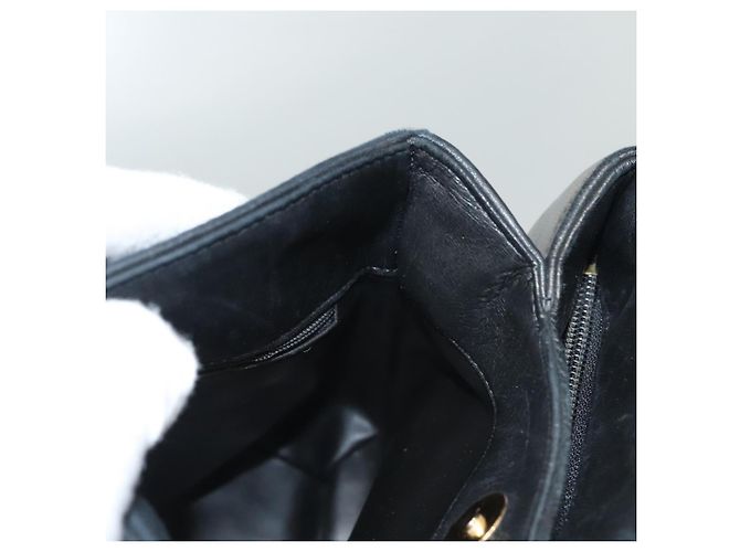 BALLY Bolsa de Ombro de Couro Preta Dourada Auth 124841 Preto Dourado - vista 22