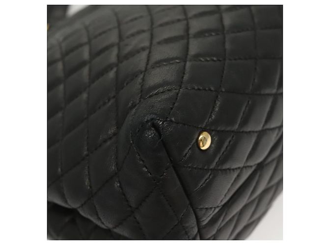 BALLY Bolsa de Ombro de Couro Preta Dourada Auth 124841 Preto Dourado - vista 8