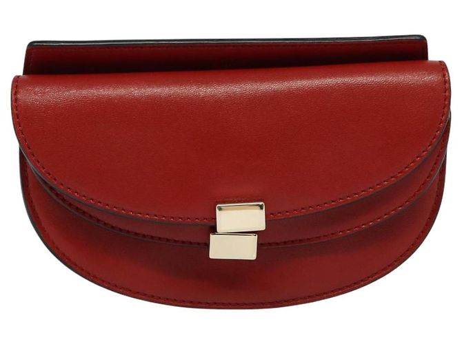 Chloé Borsa a spalla in pelle Chloe Chain Georgia Rossa Oro Auth am8513 Rosso D'oro - vista 13