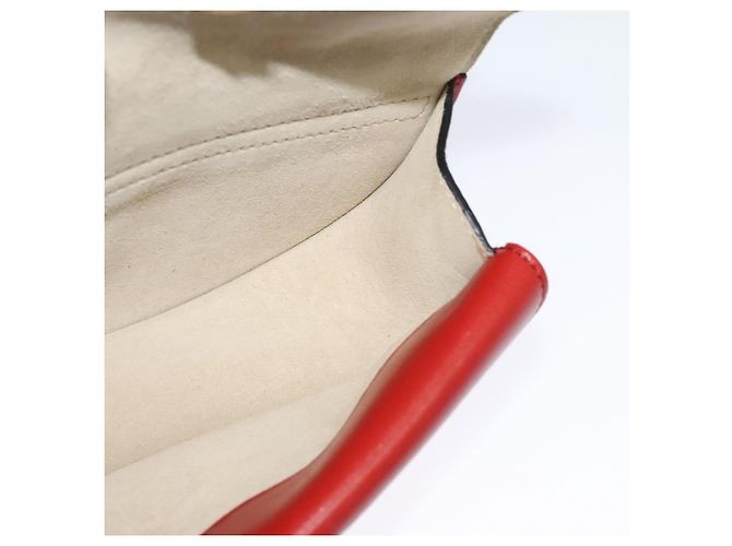 Chloé Borsa a spalla in pelle Chloe Chain Georgia Rossa Oro Auth am8513 Rosso D'oro - vista 18