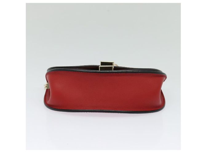 Chloé Borsa a spalla in pelle Chloe Chain Georgia Rossa Oro Auth am8513 Rosso D'oro - vista 5